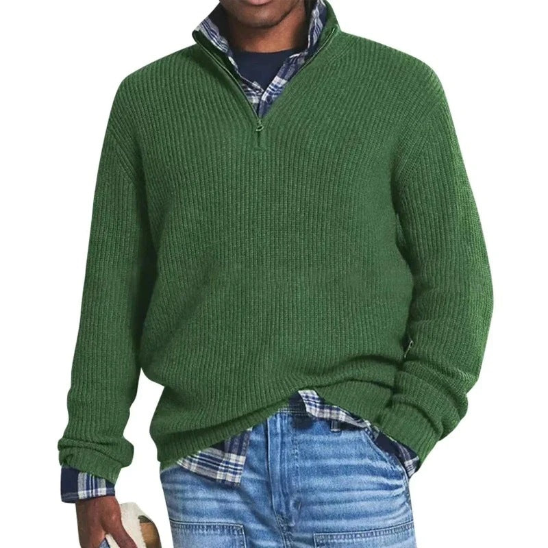 ZAVA - Men's Knitted Half-Zip Sweater