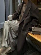 Chic Double-Breasted Oversized Autumn Coat for Women