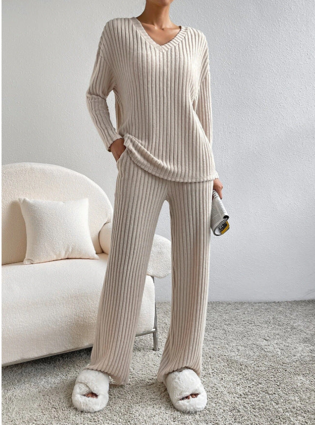 Cozy Ribbed Lounge Ensemble for Women
