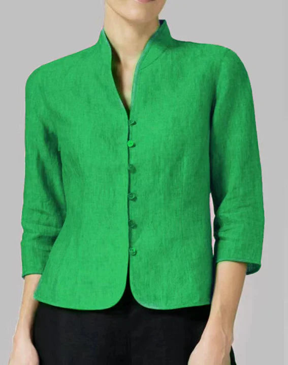 Brynna | Premium Women's Blouse Featuring a Stand-Up Collar