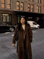 Chic Long Suede Coat | Camilla