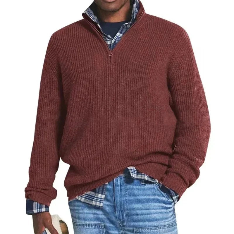 ZAVA - Men's Knitted Half-Zip Sweater