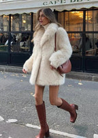 Chic Women's Faux Fur Winter Coat - Luxuriously Warm and Stylish