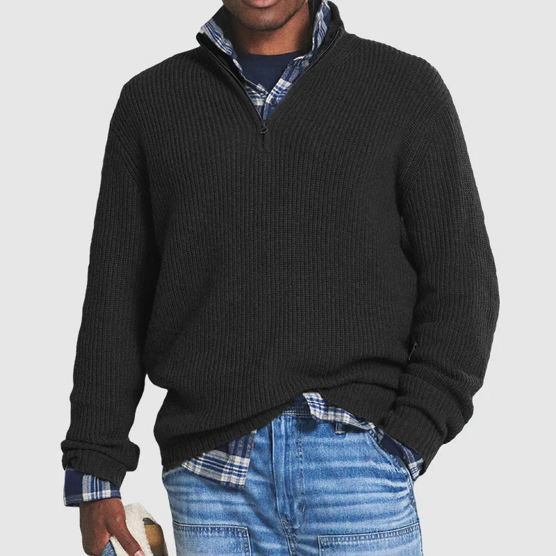 ZAVA - Men's Knitted Half-Zip Sweater