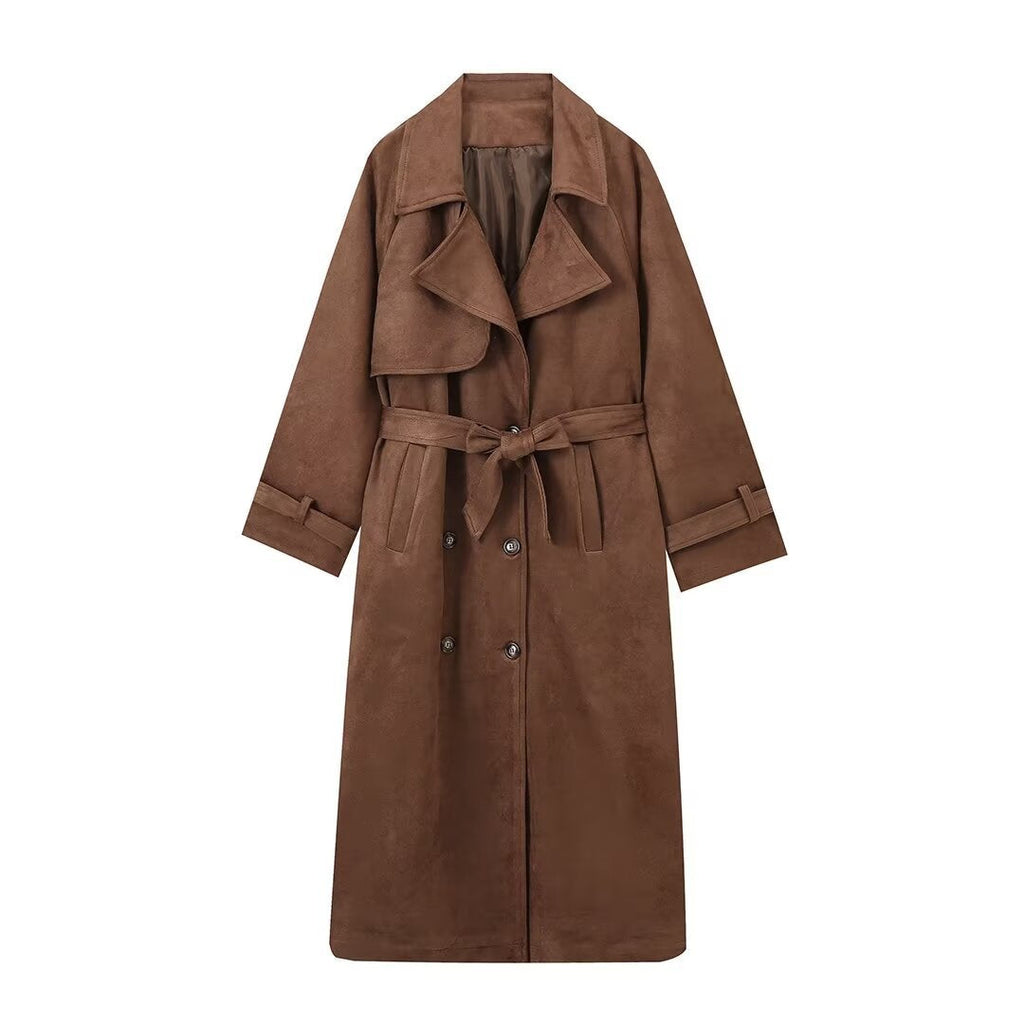Chic Long Suede Coat | Camilla