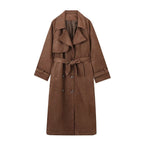 Chic Long Suede Coat | Camilla