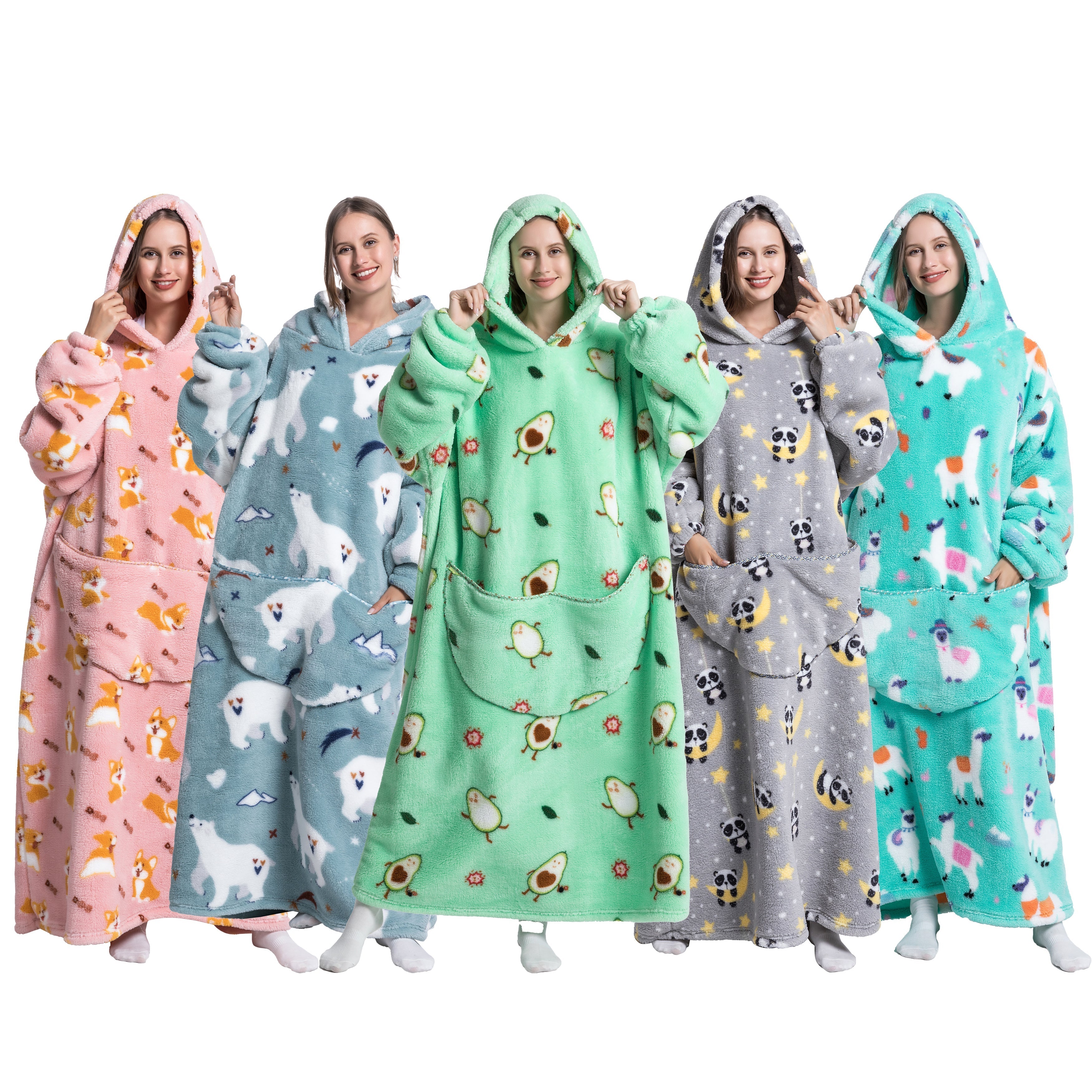 ICEY - Winter Fleece Hoodie Blanket