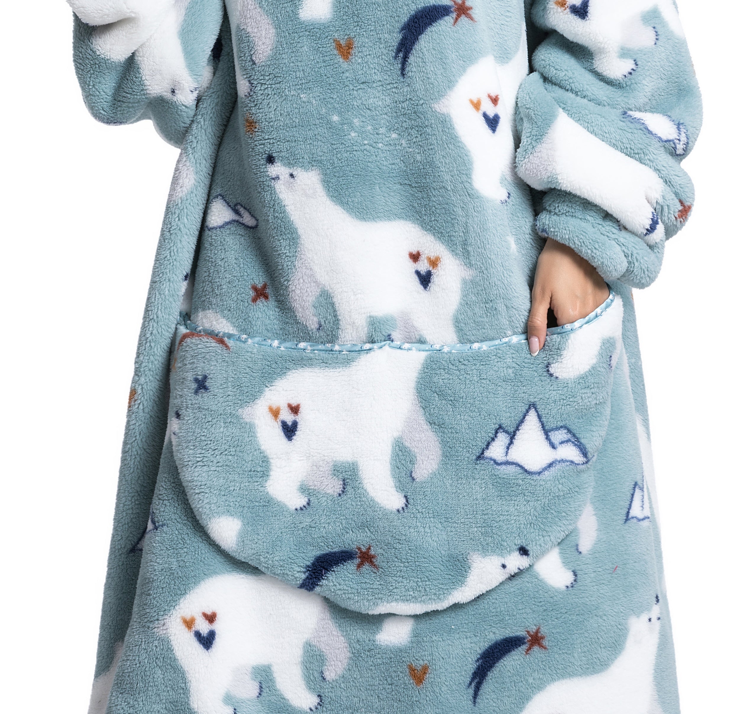 ICEY - Winter Fleece Hoodie Blanket