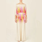 Ise - Stylish Satin Set with Unique Print
