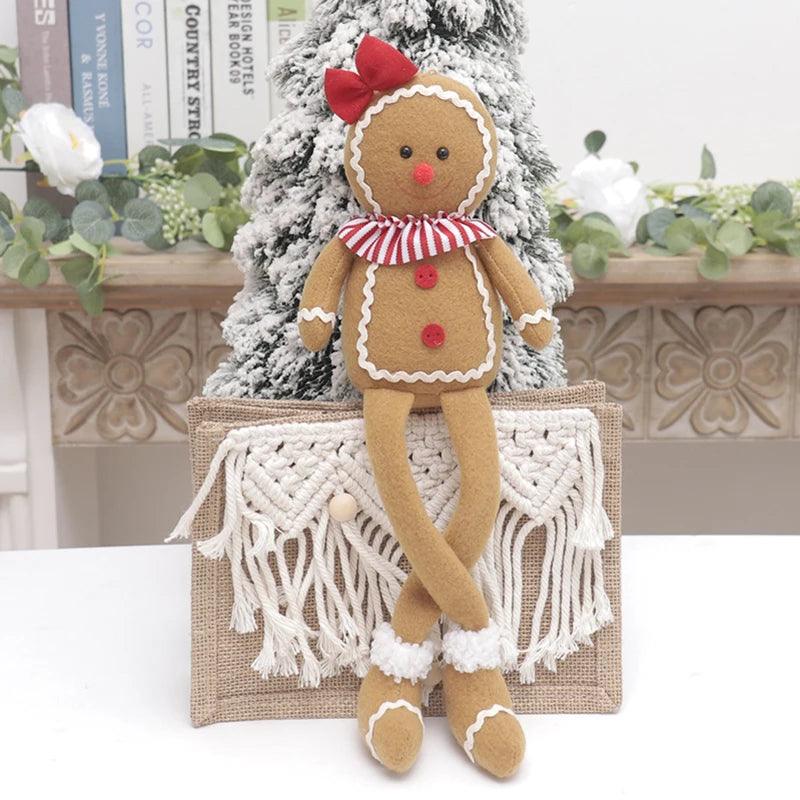 Handmade Plush Gingerbread Christmas Ornament for Kids – Soft Holiday Decoration