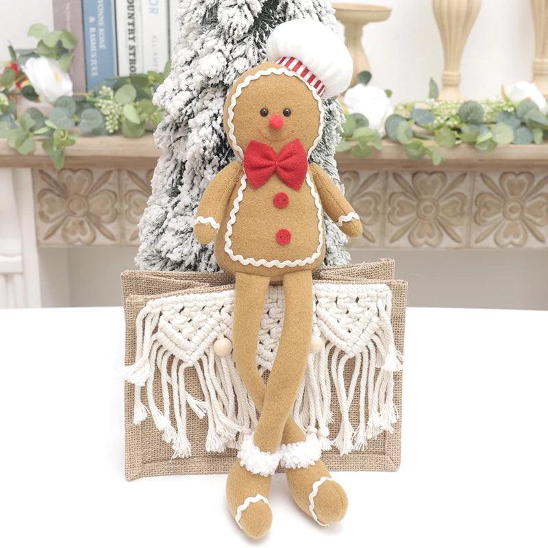 Handmade Plush Gingerbread Christmas Ornament for Kids – Soft Holiday Decoration