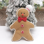 Handmade Plush Gingerbread Christmas Ornament for Kids – Soft Holiday Decoration