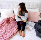 Stylish Cozy Knitted Blanket – Available in 80x100 cm and 100x120 cm for Autumn and Winter Comfort