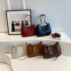 Adjustable Strap PU Leather Shoulder Bag