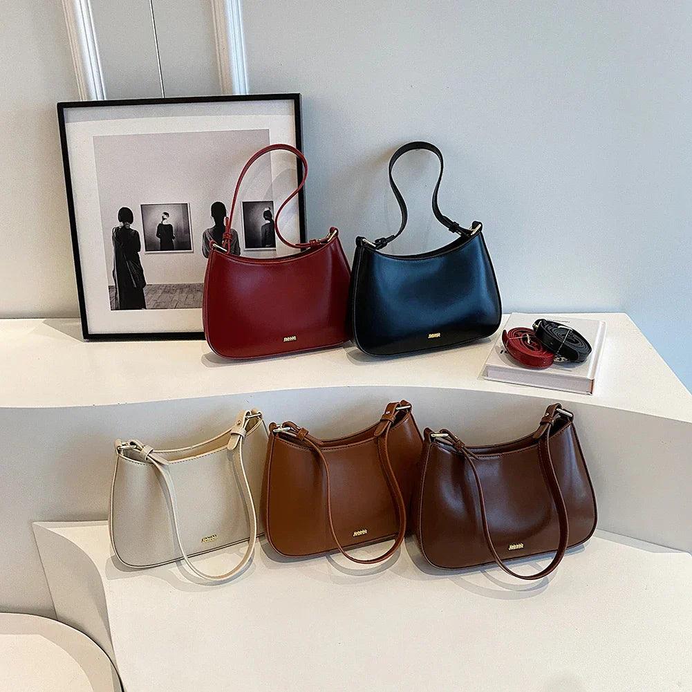 Adjustable Strap PU Leather Shoulder Bag