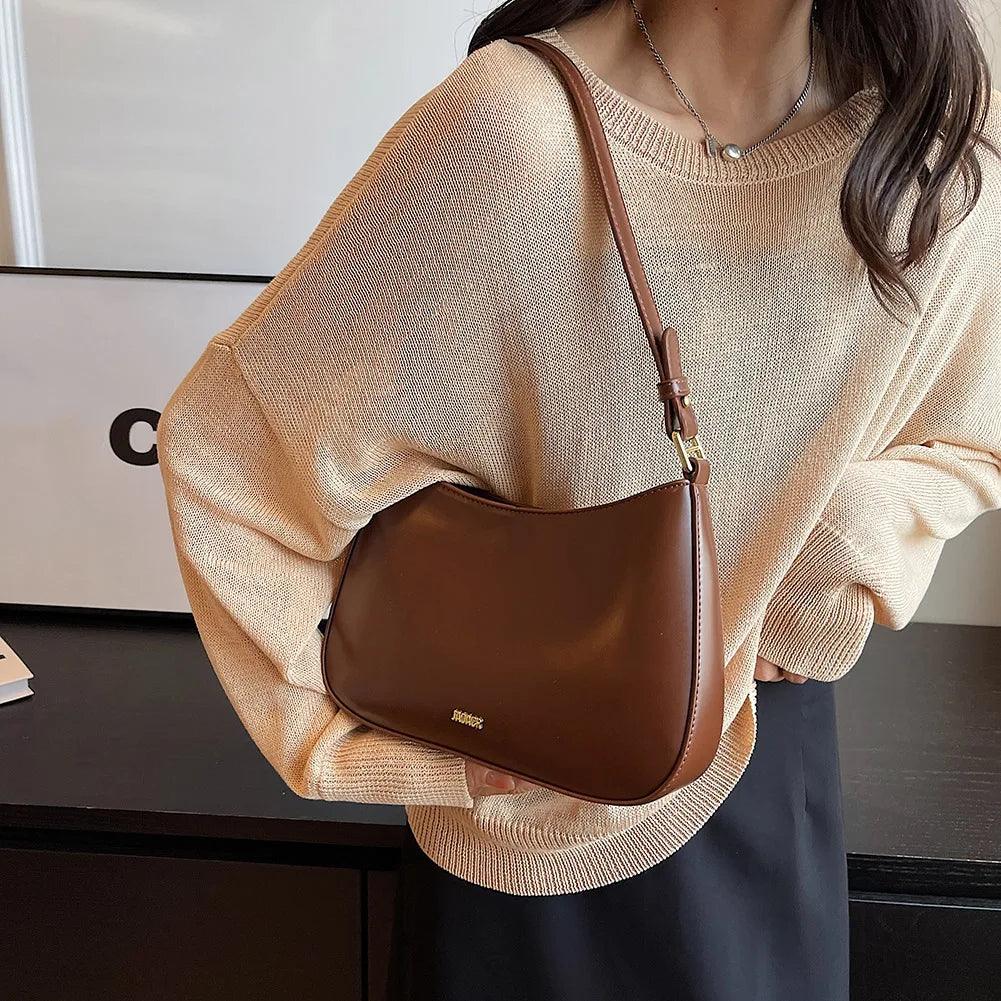 Adjustable Strap PU Leather Shoulder Bag