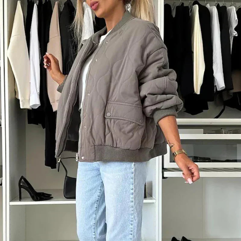Elin - Stylish Padded Bomber Jacket