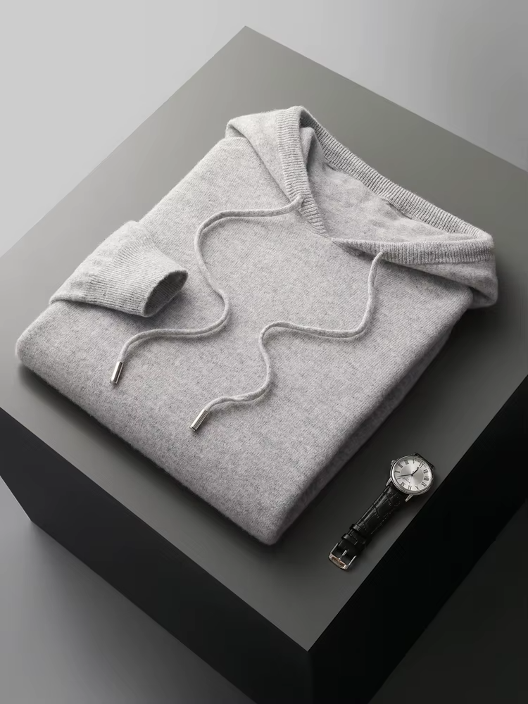 Premium Extra-Fine Merino Wool Leisure Hoodie