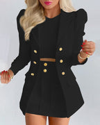 Naomi - Chic 2-Piece Blazer and Skirt Ensemble