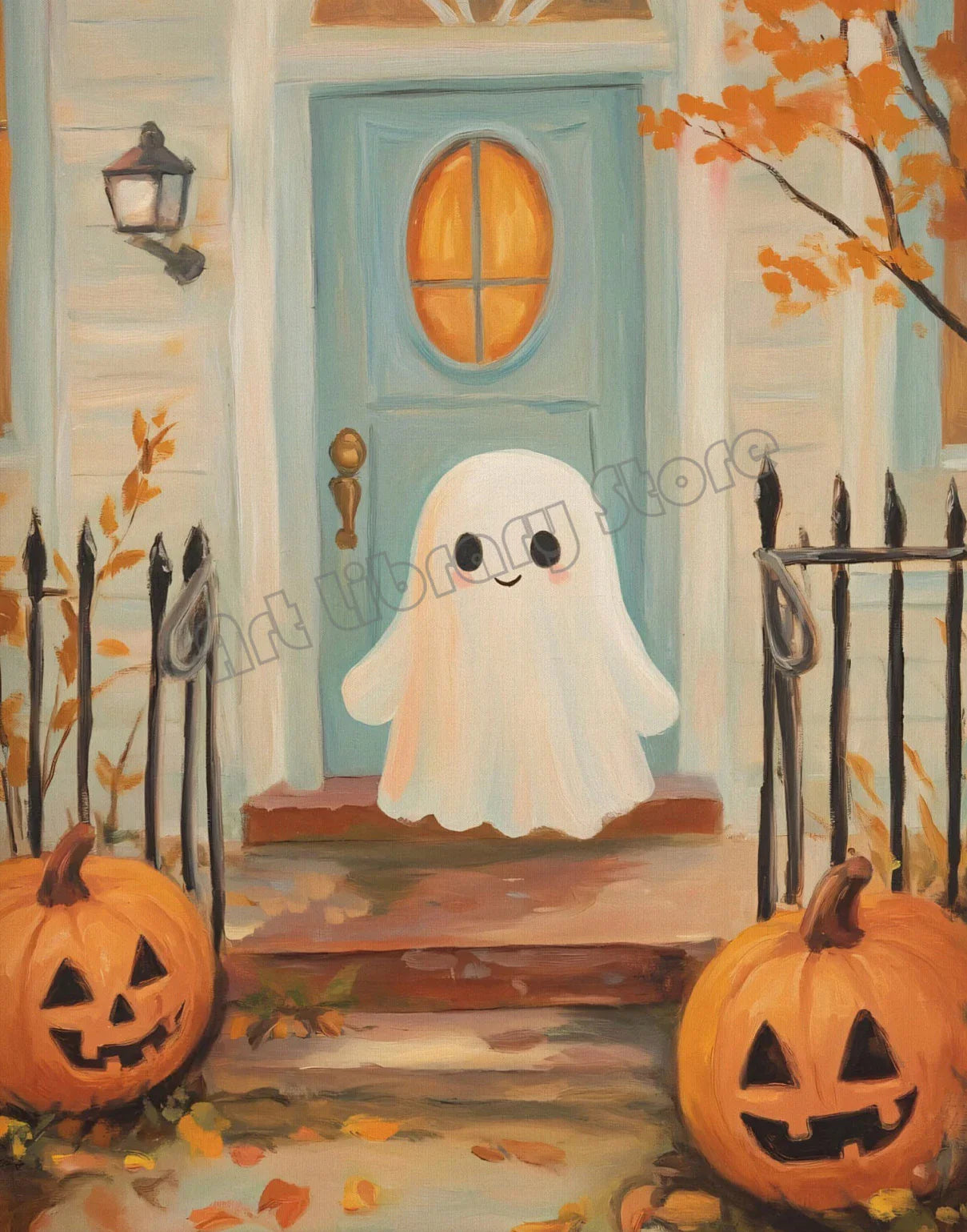 Halloween Poster Collection Featuring Pumpkins, Ghosts, and Cats — Autumn Wall Decor for Your Home