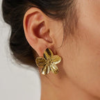 Sterre - Opulent Gold Floral Earrings