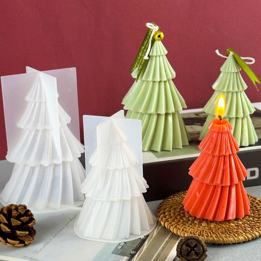 DIY Christmas Tree Candle for Festive Home Decor