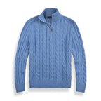 Men's Jumper – Cable Knit with Half Zip