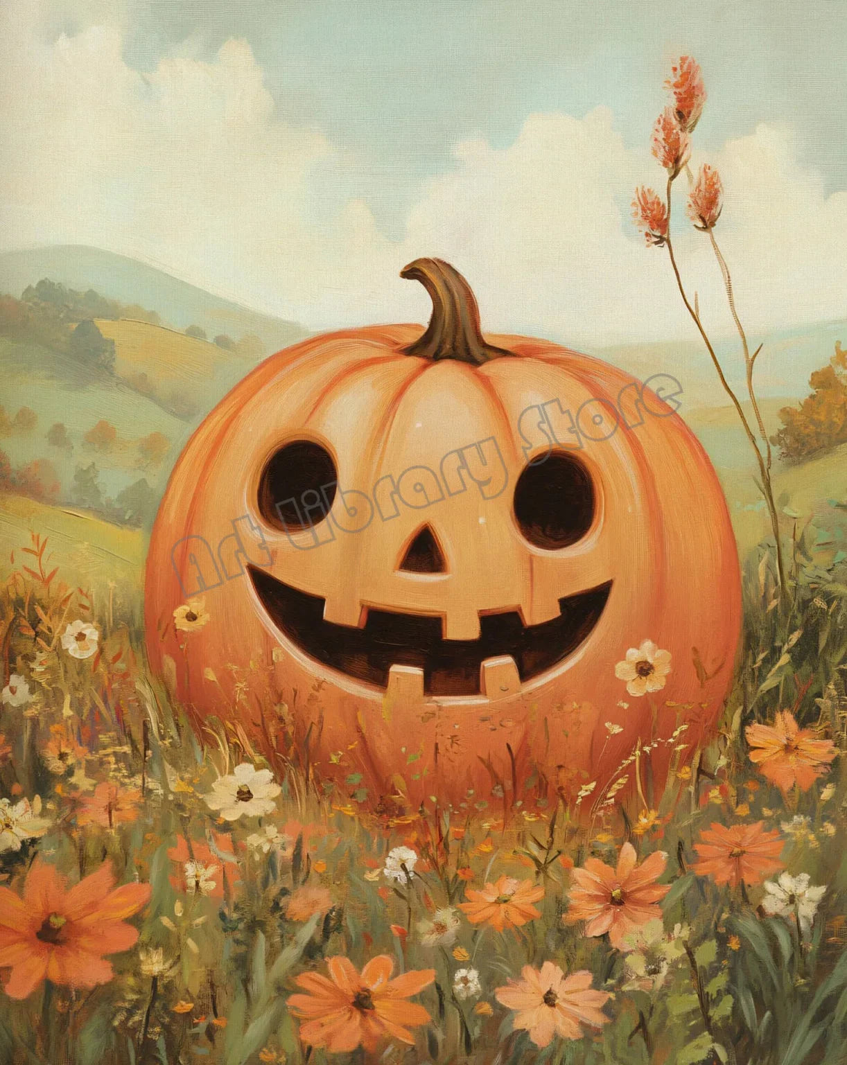 Halloween Poster Collection Featuring Pumpkins, Ghosts, and Cats — Autumn Wall Decor for Your Home