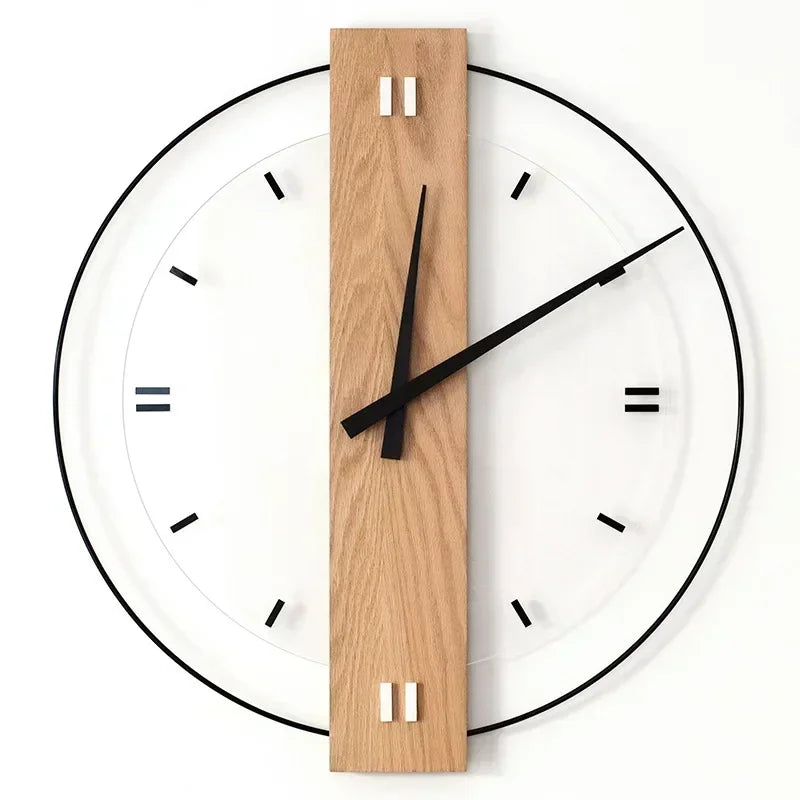 Charming Natural Wood Clock with Elegant Design