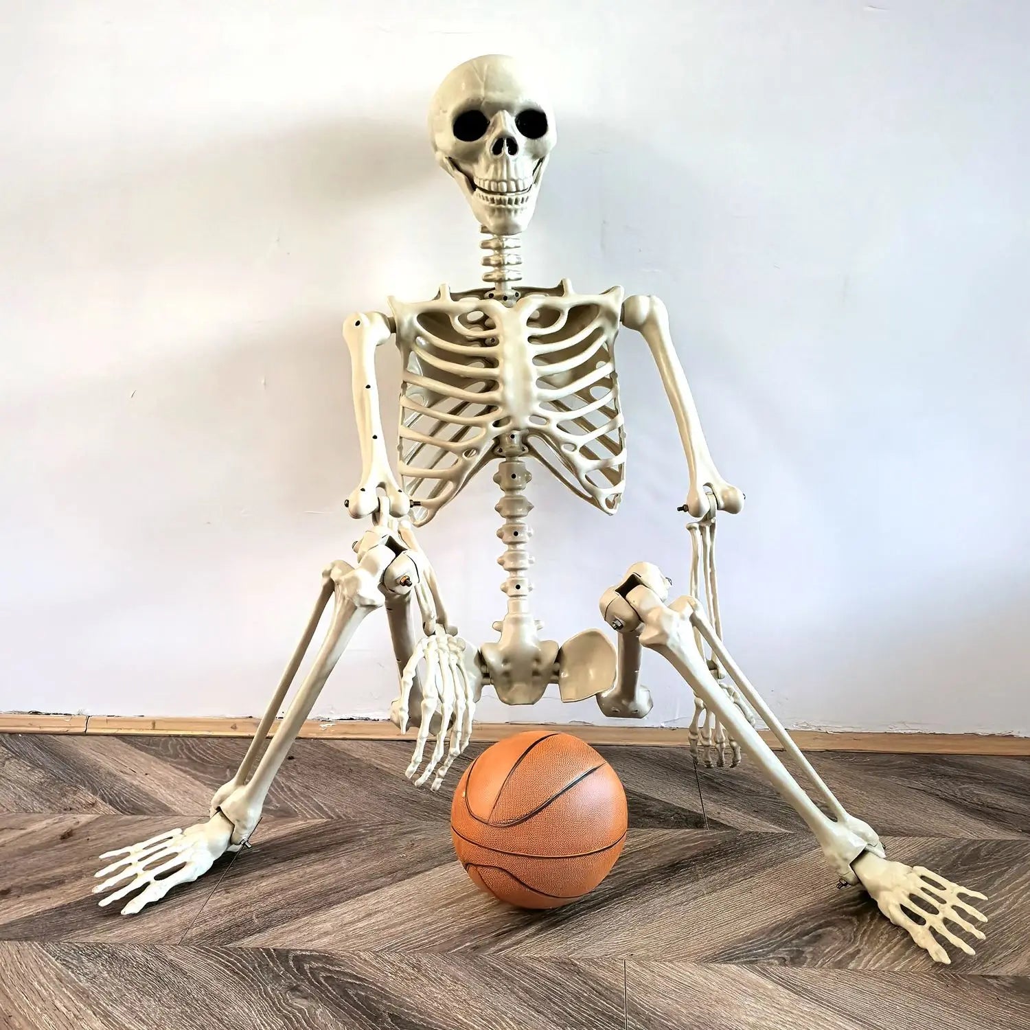 Adjustable Human Skeleton 90–165 cm — Lifelike Decoration for Halloween and Horror Themes
