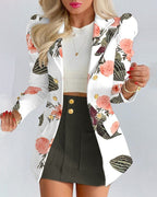 Naomi - Chic 2-Piece Blazer and Skirt Ensemble