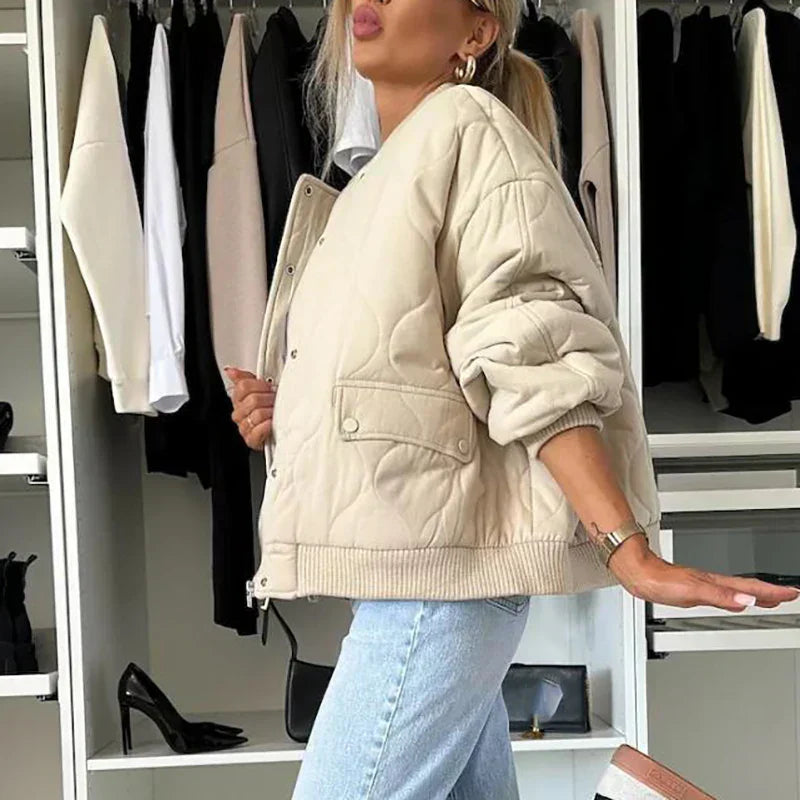 Elin - Stylish Padded Bomber Jacket