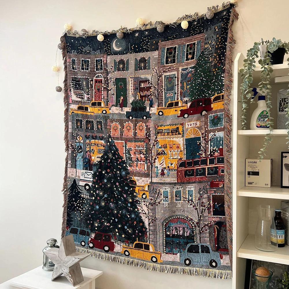Nutcracker and Stars Christmas Blanket