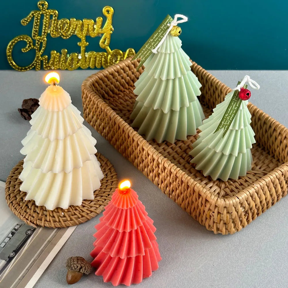 DIY Christmas Tree Candle for Festive Home Decor