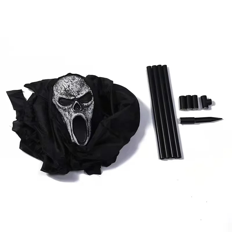 Garden Hanging Ghost Scarecrow - Halloween Decor and Bird Repellent