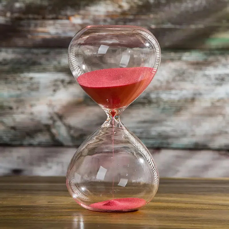 Artistic Glass Hourglass - Stylish Timepiece Decor