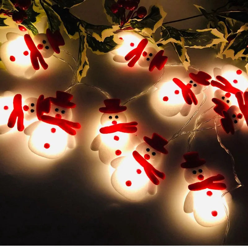 Winter Wonderland Christmas Decorative Chain Featuring Snowman Figurines