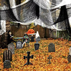 Spooky Black Gauze Hanging Decor for Halloween – Ideal for Walls, Fireplaces, and Doors