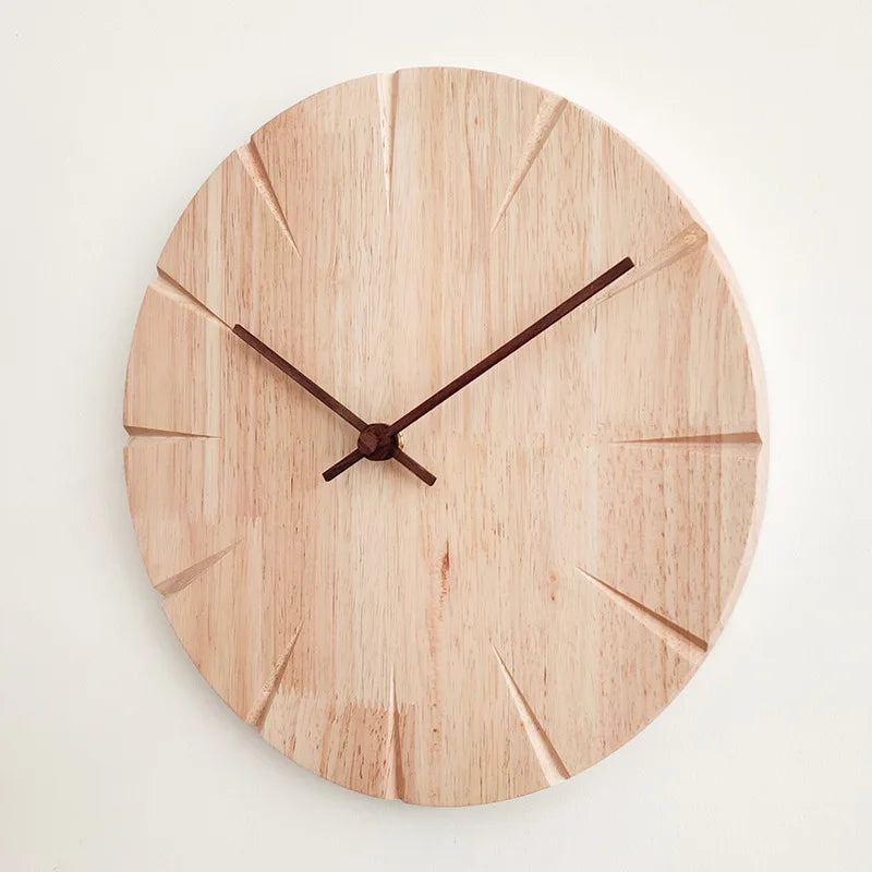 Scandinavian-Style Elegant Wooden Clock