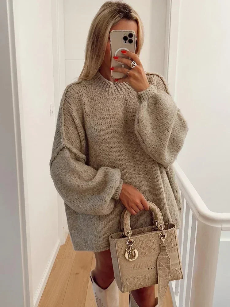 Cozy Oversized Knit Jumper for Women - Perfect for Winter