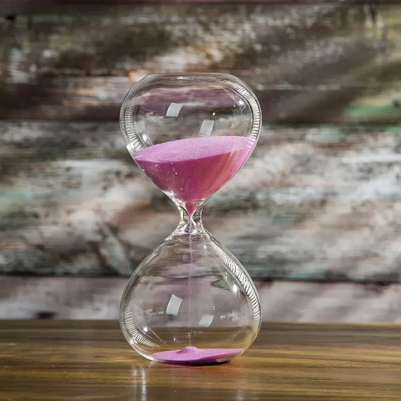 Artistic Glass Hourglass - Stylish Timepiece Decor