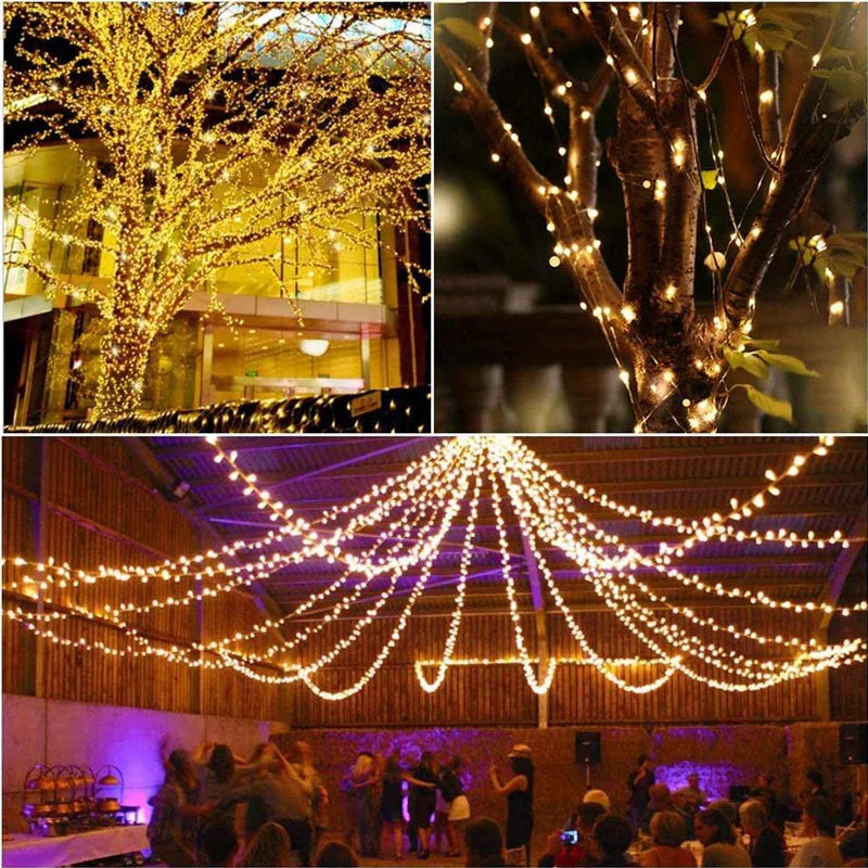 Enchanting Solar Garland with Forest Magic Design and Automatic On/Off Feature
