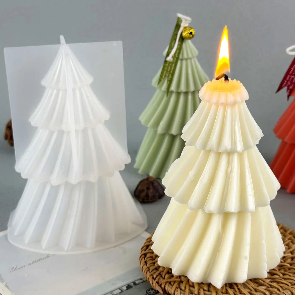DIY Christmas Tree Candle for Festive Home Decor
