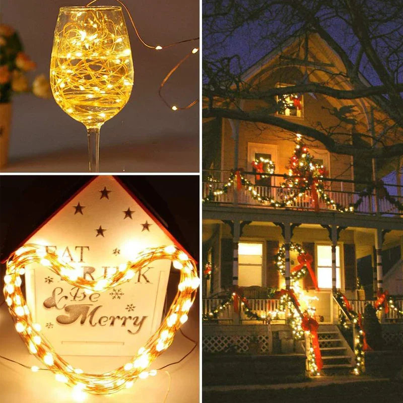 Enchanting Solar Garland with Forest Magic Design and Automatic On/Off Feature