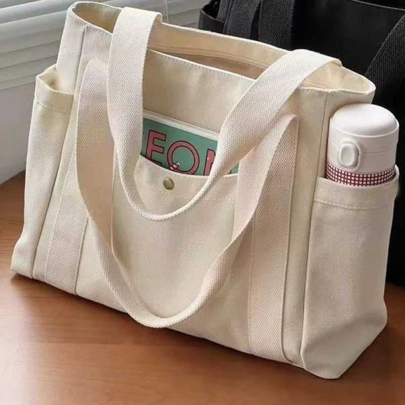 Cozy Canvas Tote Bag - Shoulder Style
