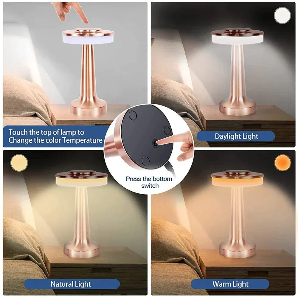 Retro Portable Wireless LED Lamp – LumiCrest