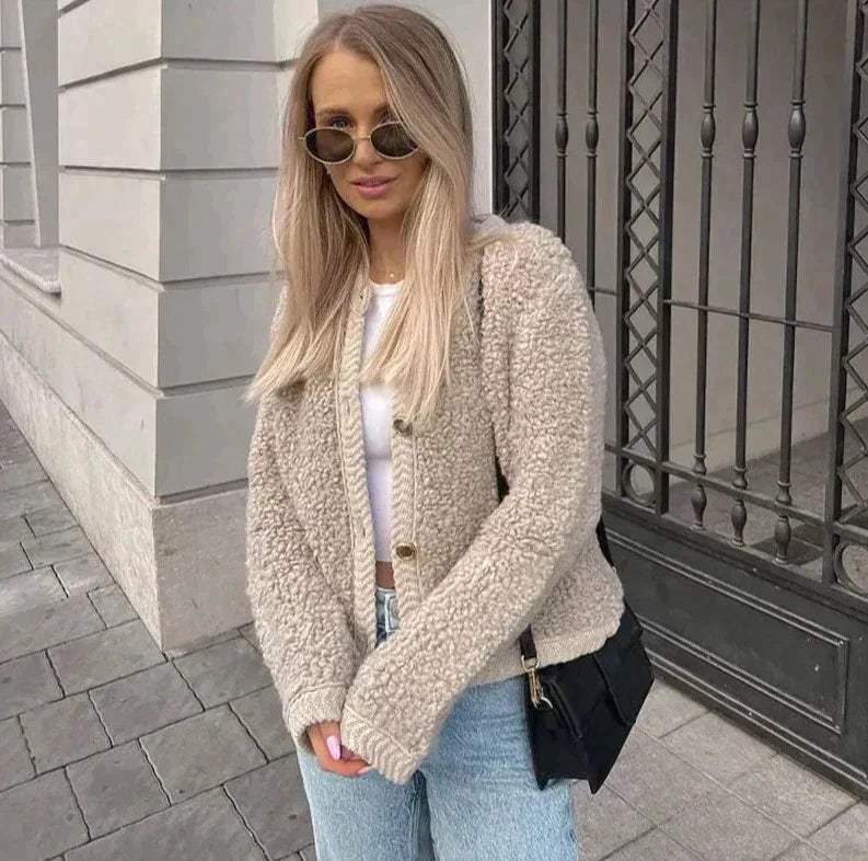 Cozy Soft Teddy Jacket for Women – Perfect for Autumn