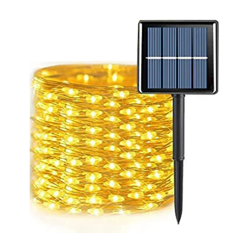 Enchanting Solar Garland with Forest Magic Design and Automatic On/Off Feature