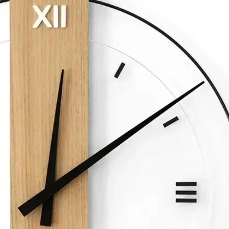 Charming Natural Wood Clock with Elegant Design
