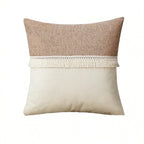 Patterned Beige Boho Throw Pillow